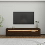 Hanah Home Soporte para TV Nogal con Luces LED